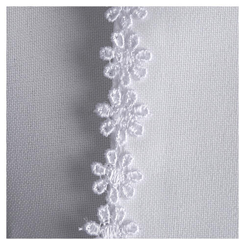 Alba komunijna dla dziewczynki szkaplerz koronka 4