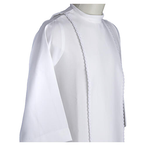 Alba komunijna dla dziewczynki szkaplerz koronka 5