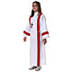 First Holy Communion alb with red edges s8