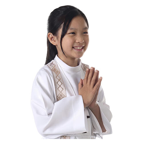 First communion alb scapular golden edges 4