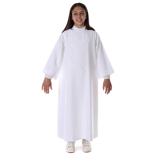 Abito prima comunione unisex scapolare bordi oro 10