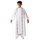 Abito prima comunione unisex scapolare bordi oro s1