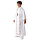 Abito prima comunione unisex scapolare bordi oro s5