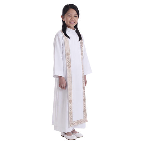 Alba komunijna unisex szkaplerz złote brzegi 5