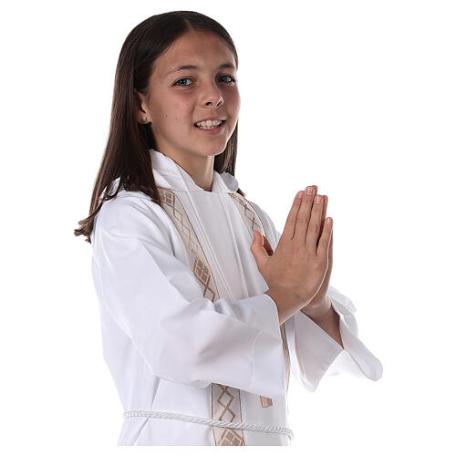 First communion alb scapular golden edges 8
