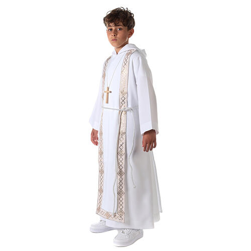 First communion alb scapular golden edges 9