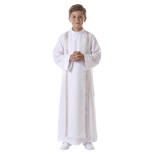 Alba komunijna unisex szkaplerz złoty brzeg 1