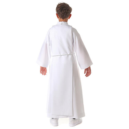 First Holy Communion alb scapular thin golden edges 11