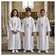 First Holy Communion alb scapular thin golden edges s2