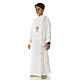 Holy Communion Alb with 2 pleats and golden edge s10