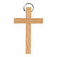 Croce in legno Prima comunione con anello noce wengè faggio s3