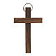 First communion cross in walnut, wengè and beechwood with ring s2