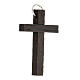 First communion cross in walnut, wengè and beechwood with ring s4