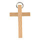 First communion cross in walnut, wengè and beechwood with ring s9