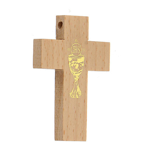 Croce Prima Comunione legno calice 3