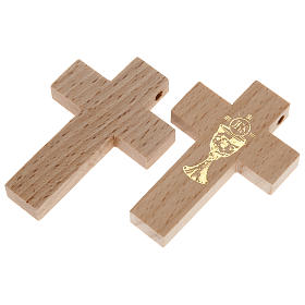 Anéis, Pingentes, Pulseiras: Cruz Primeira Comunhão madeira cálice