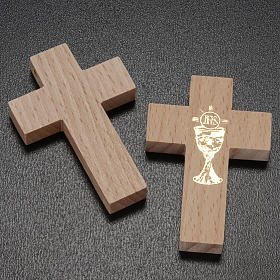 Anéis, Pingentes, Pulseiras: Cruz Primeira Comunhão madeira cálice