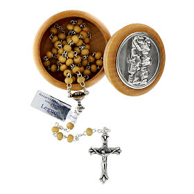 First Communion set, Cross, rosary and Rosary box