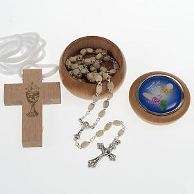 Terços e Dezenas: Conjunto de Primeira Comunhão cruzinha terço caixa terço Terços e Dezenas: Conjunto de Primeira Comunhão cruzinha terço caixa terço