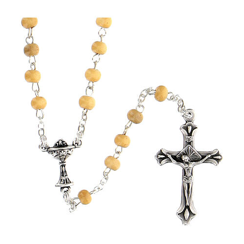 First Communion set with Cross, Rosary and Rosary box 2