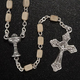 First Communion set with Cross, Rosary, brooch and Rosary box