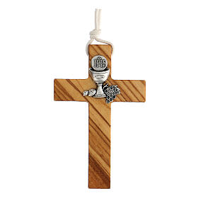 Croce per Prima comunione in legno ulivo