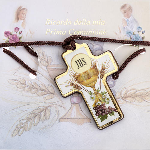 Croix pendentif image première communion 1