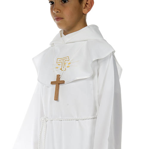 Túnica para primera comunión con tau