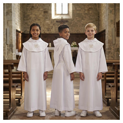 Holy Communion alb with Tau 2