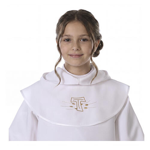 Holy Communion alb with Tau 4