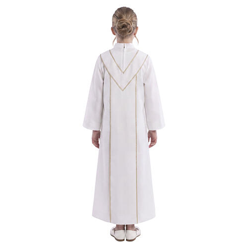 Erstkommunionalbe, unisex, mit goldfarbenen Stickereien 8