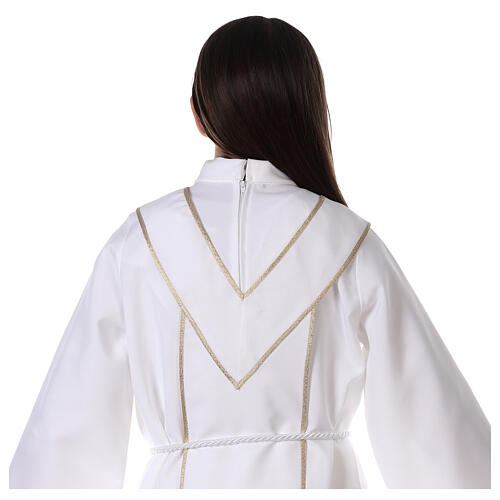 First Communion alb, with embroidered stole 6
