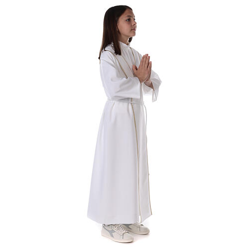 First Communion alb, with embroidered stole 12