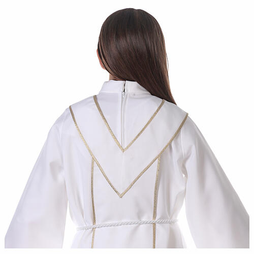 First Communion alb, with embroidered stole 12