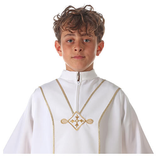 Aube communion scapulaire brodé unisex 7