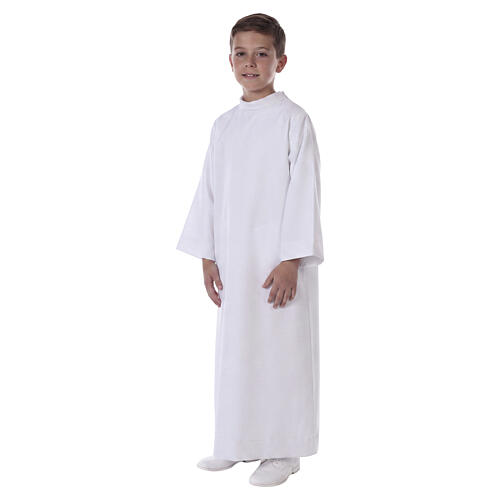 First Communion alb, honeycomb embroidery 7