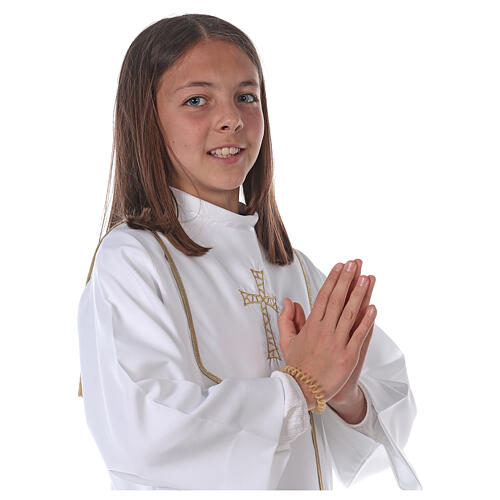 Túnica Primera Comunión bordado de cruz 9
