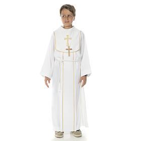 Aubes communion, profession de foi: Aube communion garçon avec croix