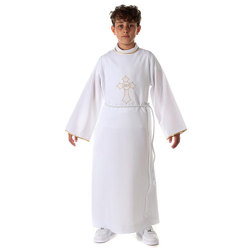 First Communion alb for boy, cross 5