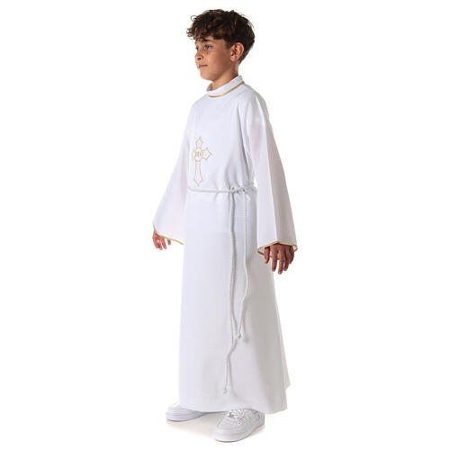 First Communion alb for boy, cross 9