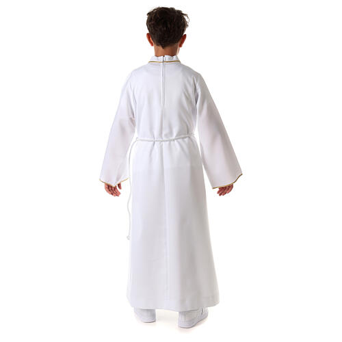 Aube communion avec croix brodée 10
