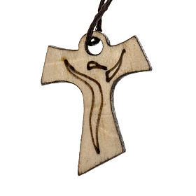 Croix première communion bois Ressuscité 3,3x2,4 c