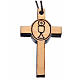 Holzkreuz für Erstkommunion mit Kelch-Motiv 3,9x2,1 cm s1