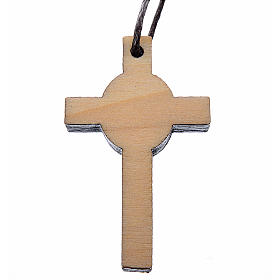 Cross first communion wood with chalice, 3,9x2,1cm.