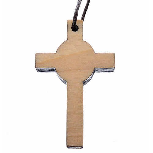 Cross first communion wood with chalice, 3,9x2,1cm. 2