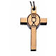 Cruz Primeira Comunhão madeira cálice 3,9x2,1 cm s5