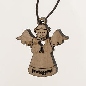 Angelo Custode: Pendente angelo in legno