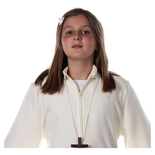 First Communion alb, simple, ivory 8