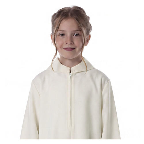 First Communion alb, simple in ivory 4