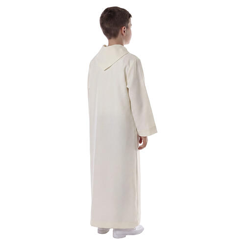 First Communion alb, simple in ivory 7